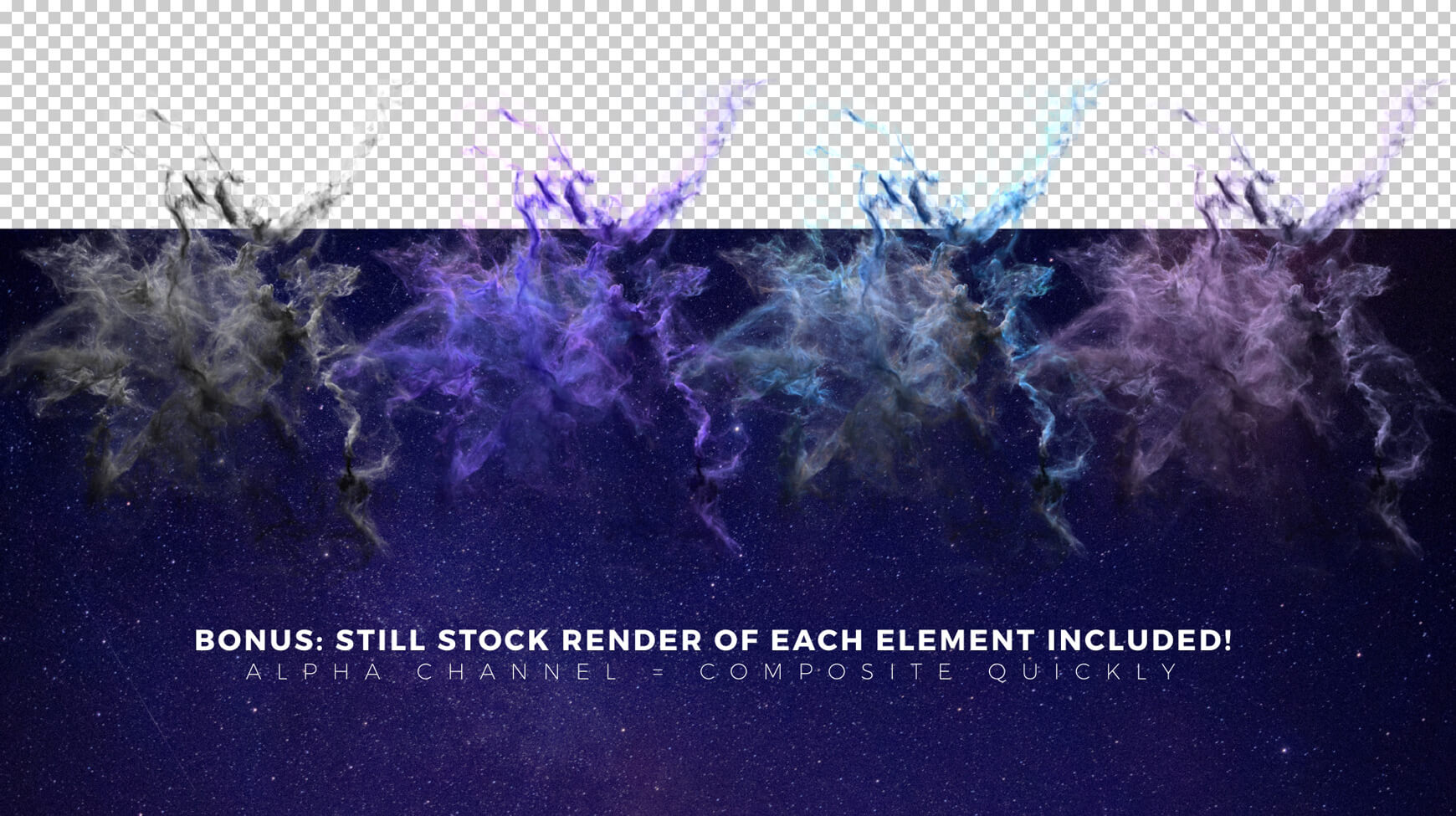 Motion Design VFX Elements Stars 3D Nebula Starscape