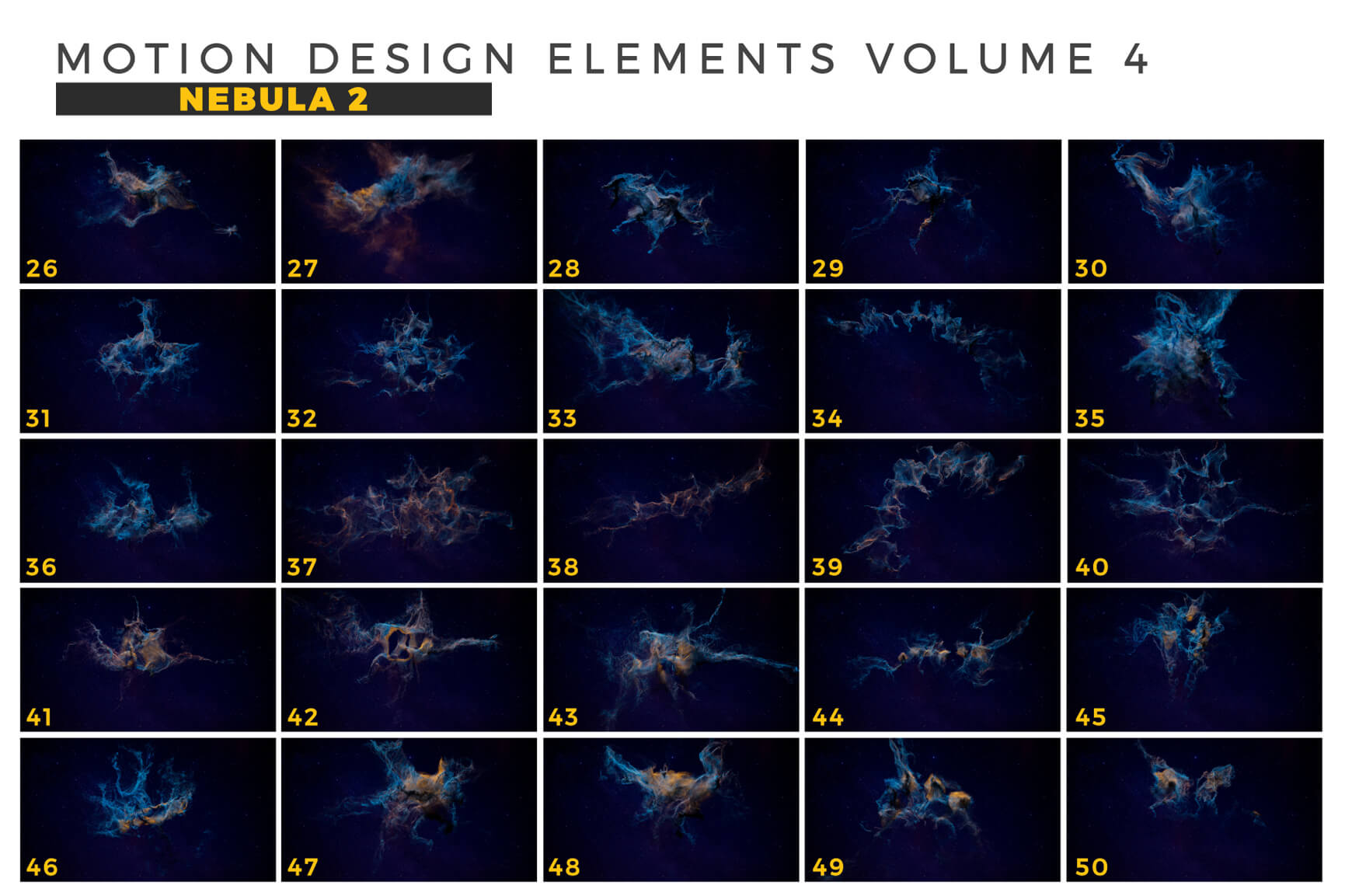 Motion Design VFX Elements Stars 3D Nebula Starscape