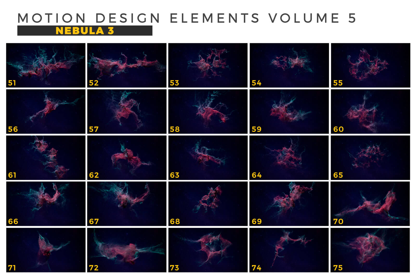 Motion Design VFX Elements Stars 3D Nebula Starscape