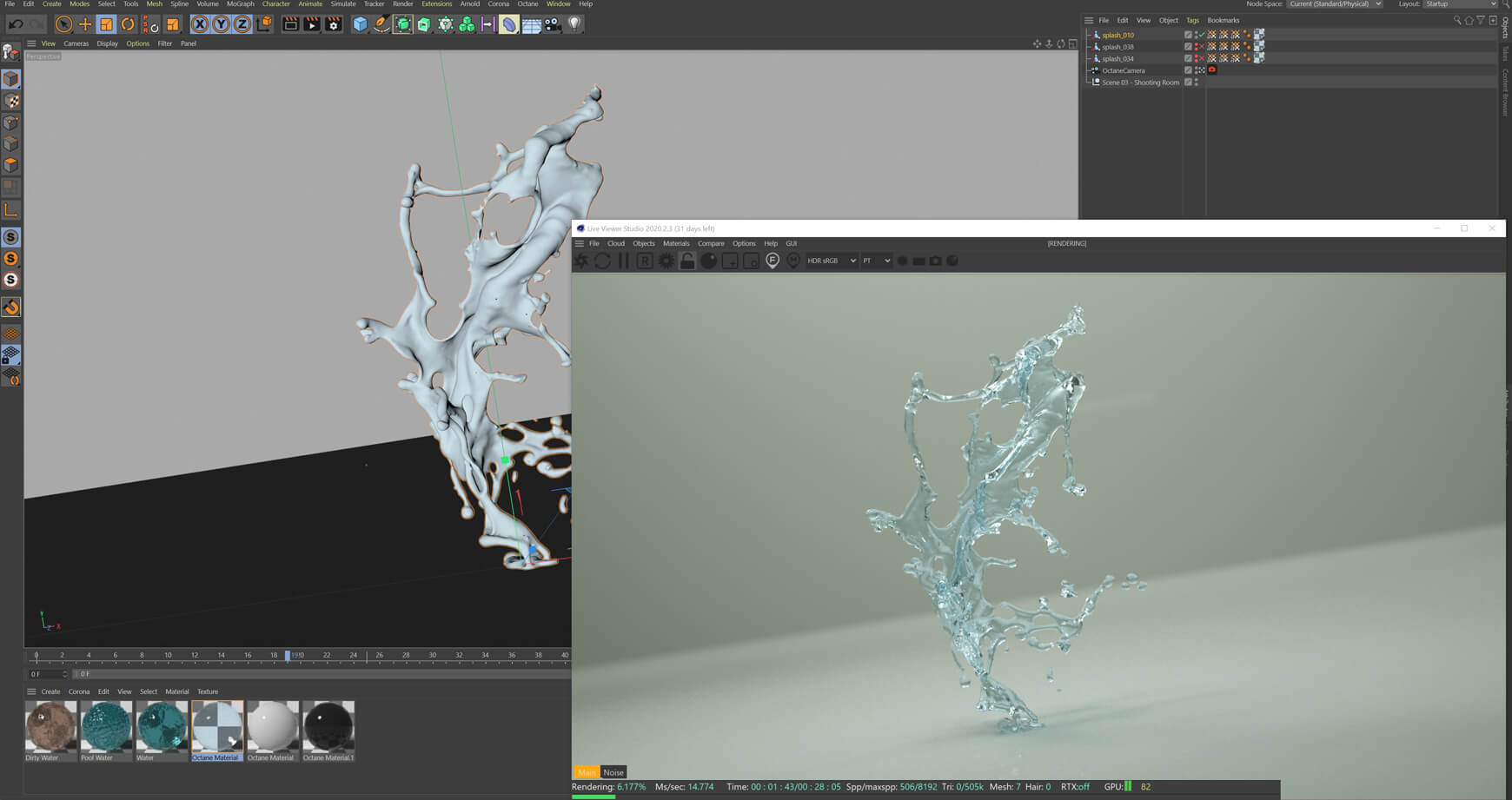 Fluid Effects Water Splashes FX Stock