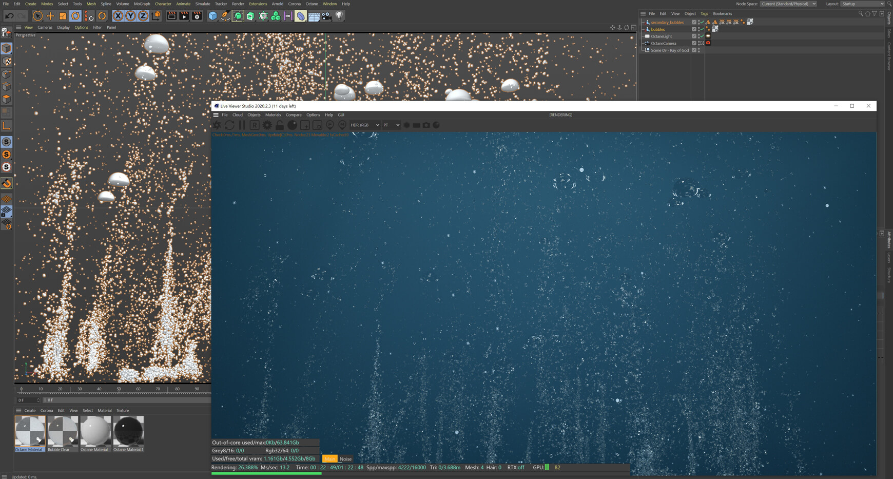 Fluid Effects Water Bubbles VFX Asset