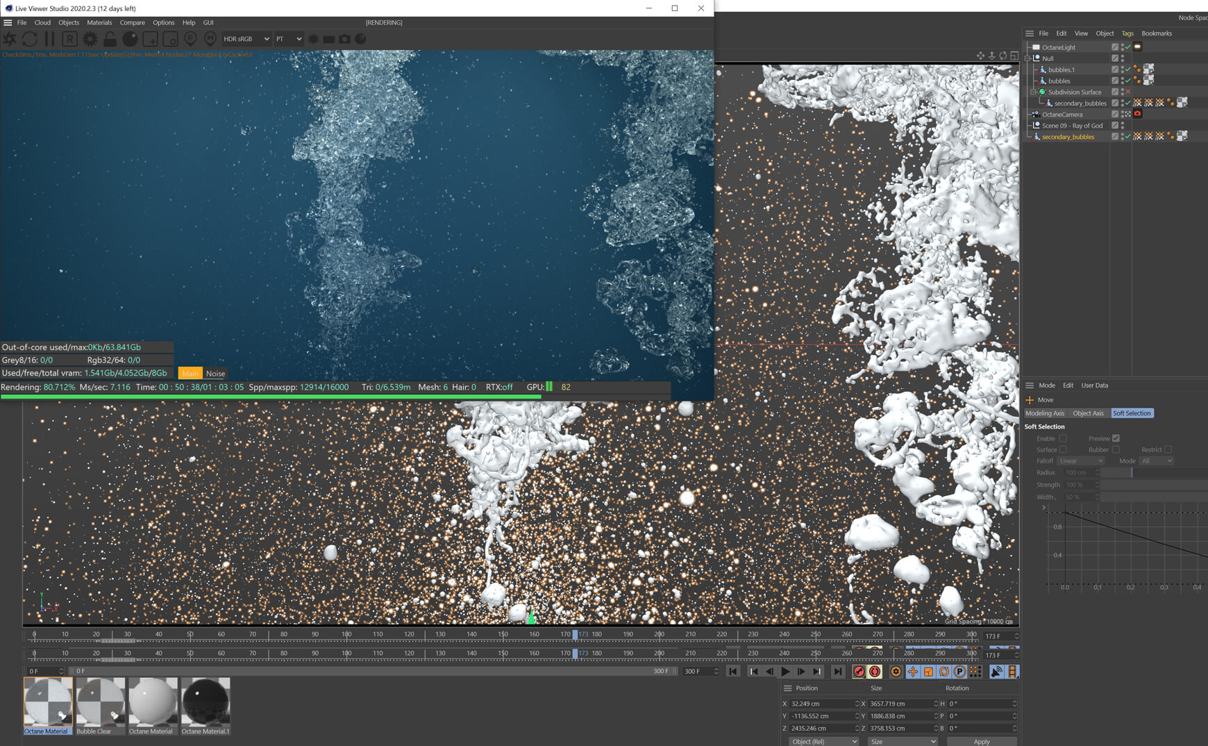 Fluid Effects Water Bubbles VFX Asset