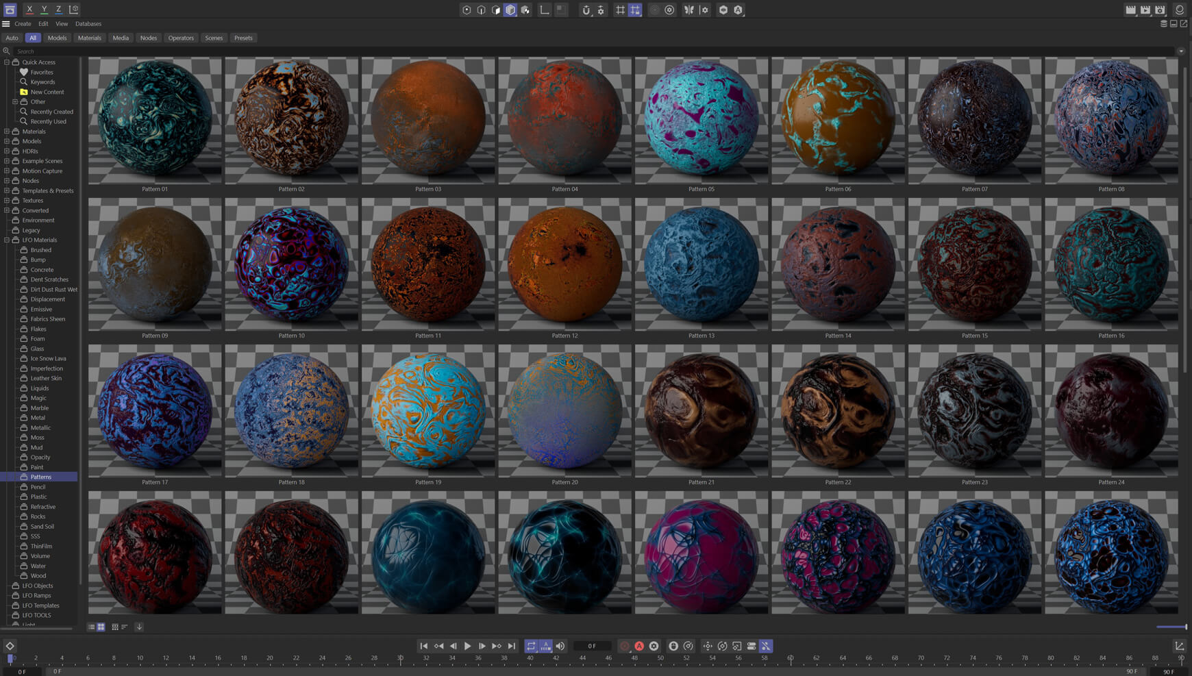 LFO Redshift RS Material Texture Pack Procedural Ultimate