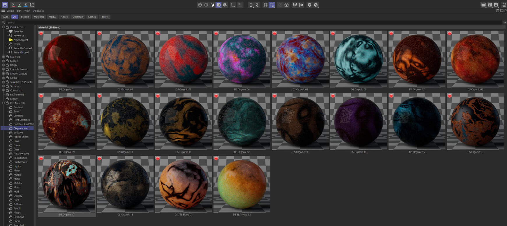 LFO Redshift RS Material Texture Pack Procedural Ultimate