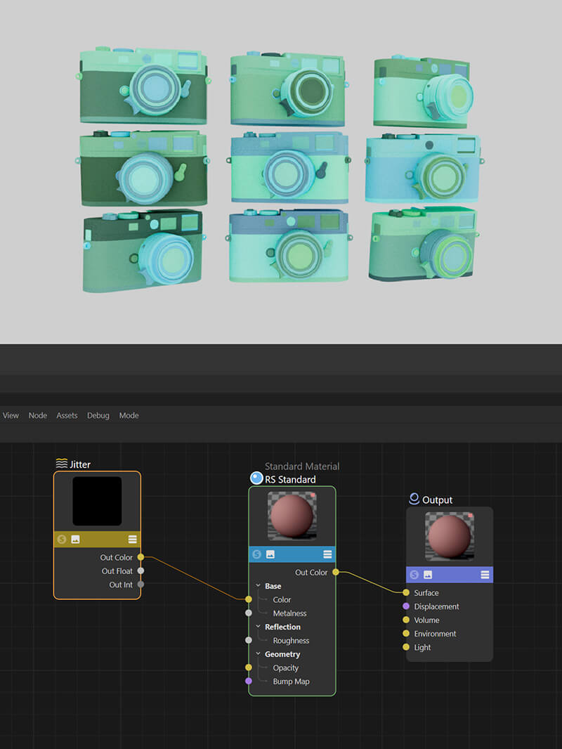 Cinema 4D C4D Redshift RS Tutorial New Jitter Node Texturing Material