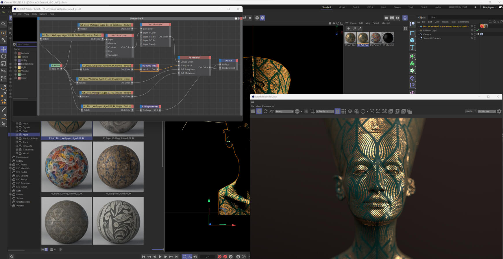 Redshift Cinema 4D C4D Maxon RS Material Texture Pack