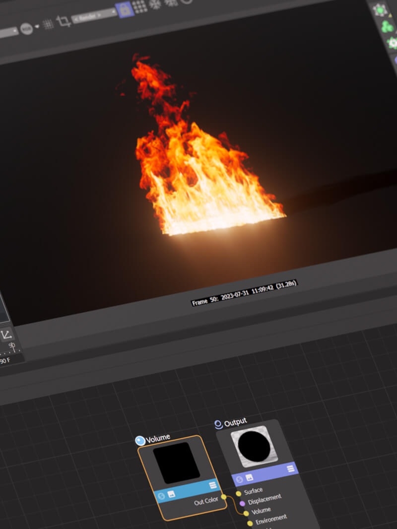 Cinema 4D Tutorial Redshift Octane Fire VDB Volume Texture