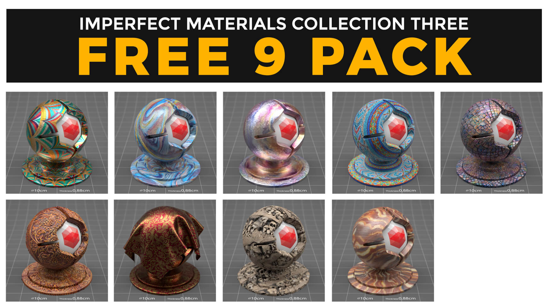 Redshift Cinema 4D C4D Maxon RS Material Texture Pack