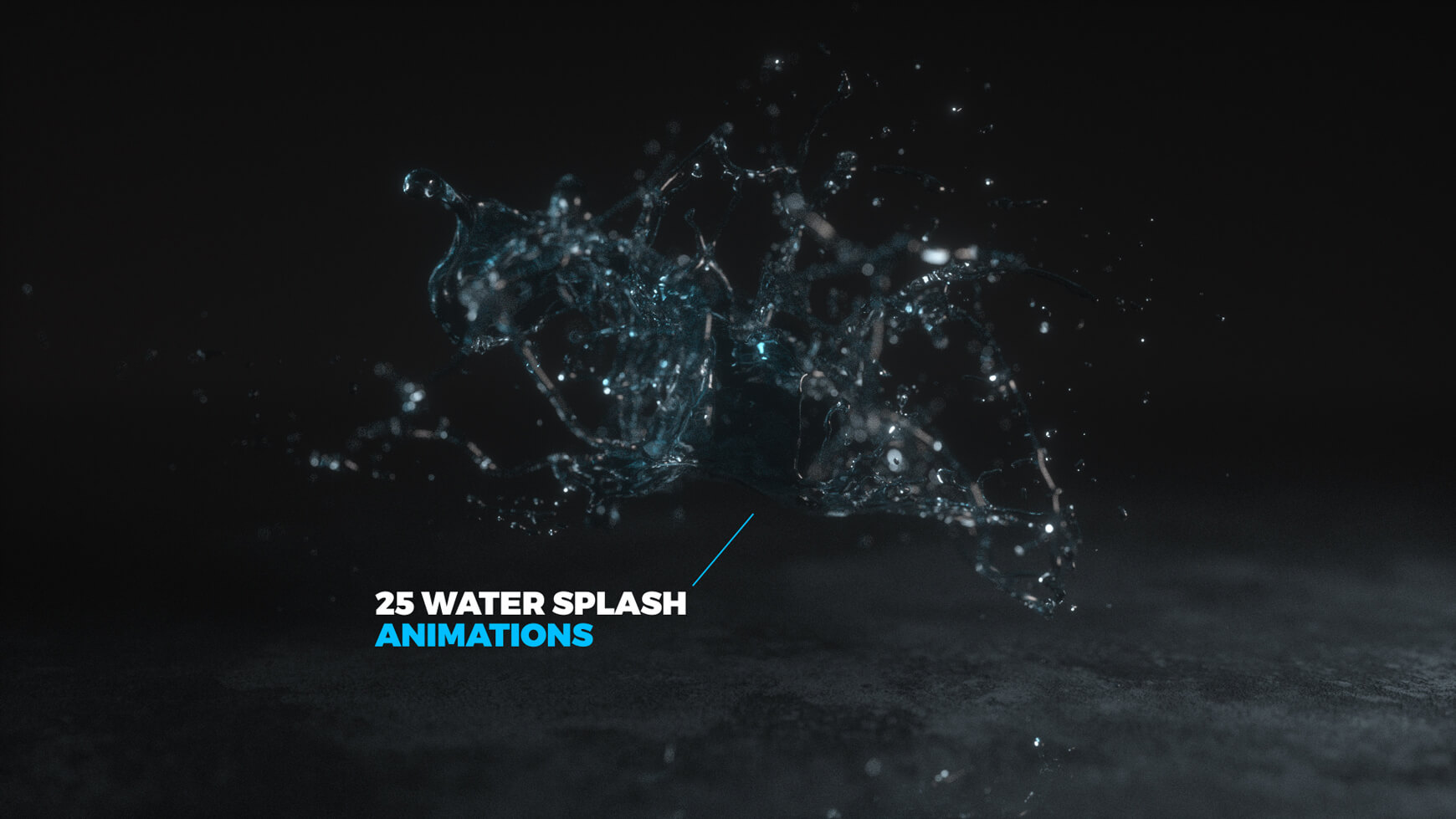3D Water Splash Animation Fluid Effect