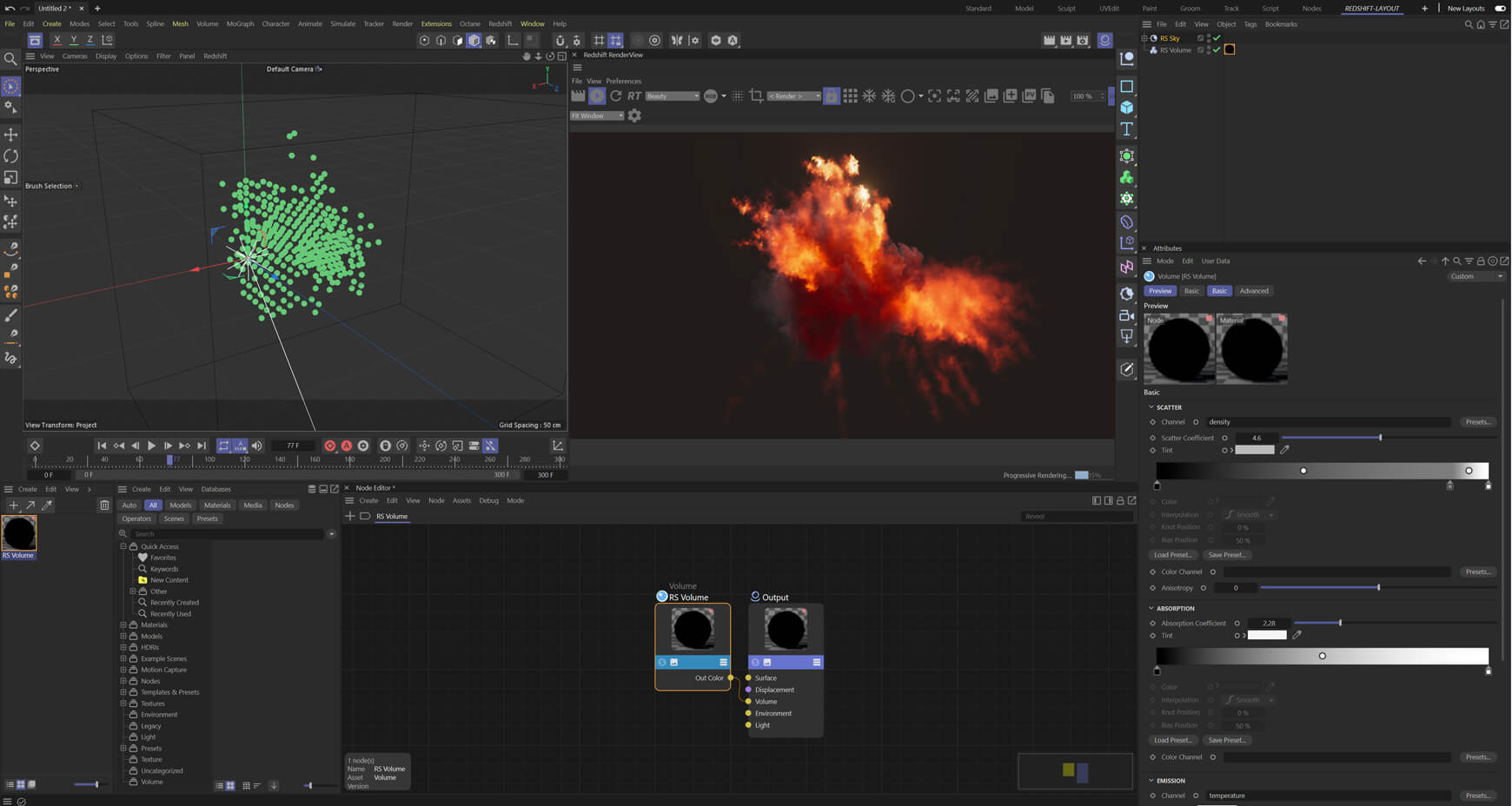 VDB Explosions Aerial Volumes VFX