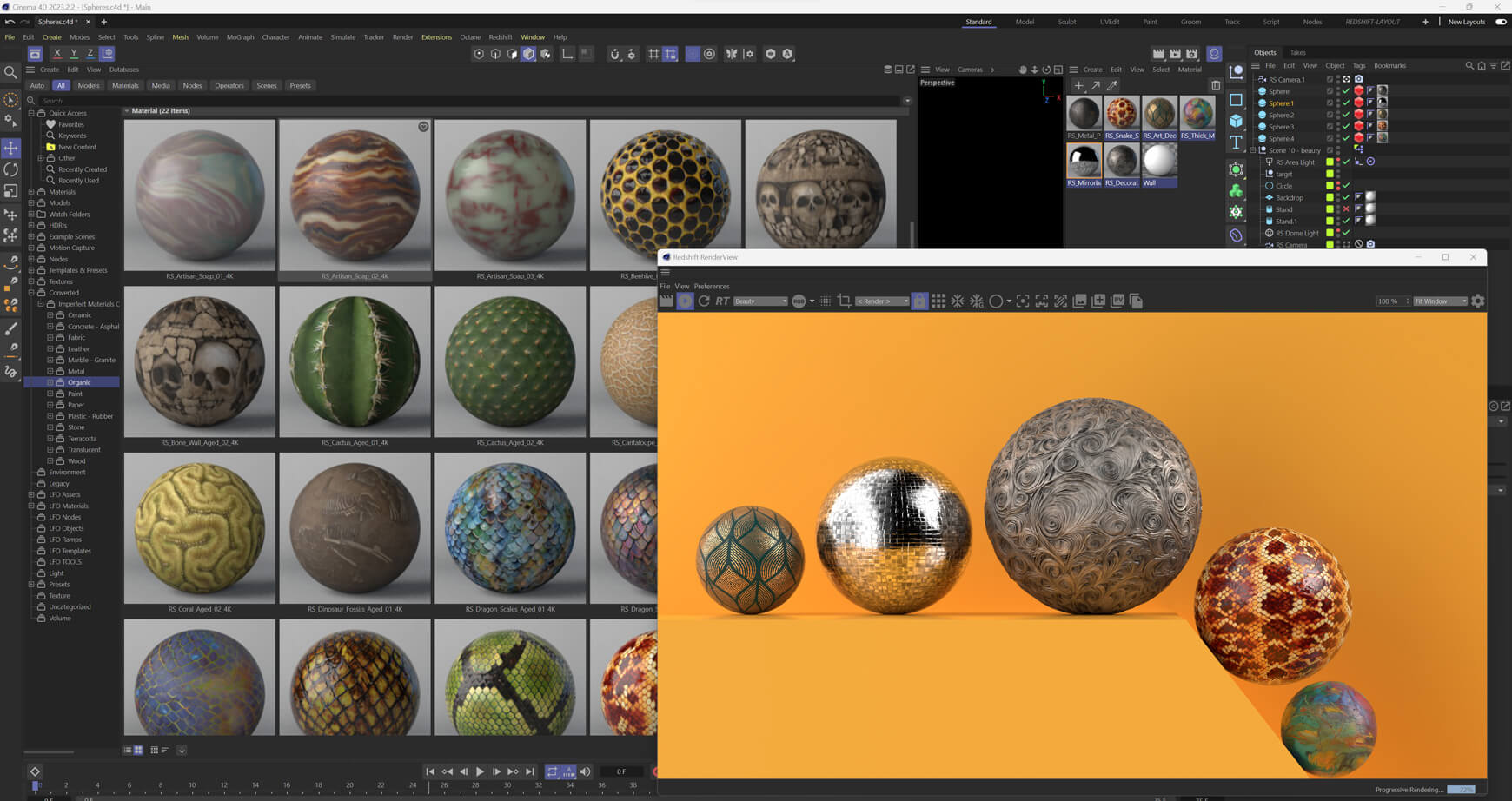 Redshift Cinema 4D C4D Maxon RS Material Texture Pack