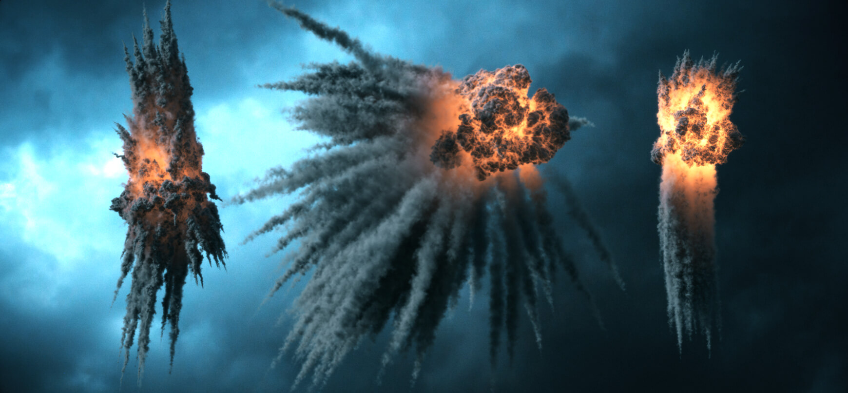 VDB Explosions Aerial Volumes VFX