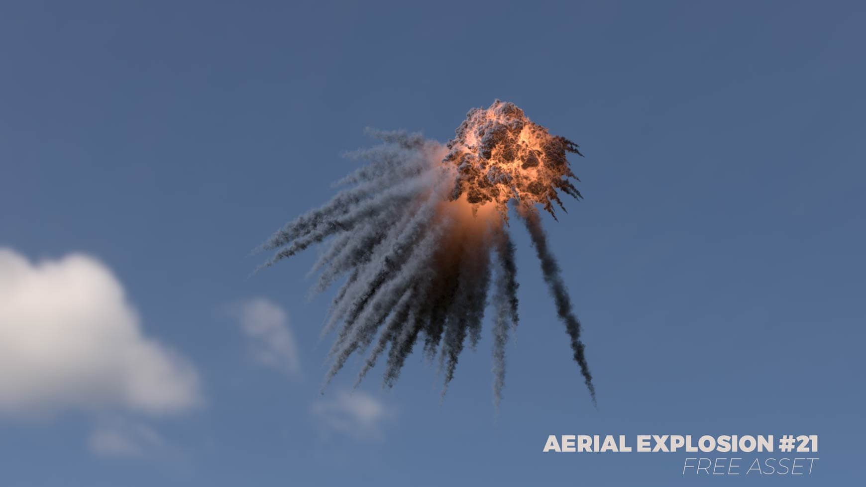 Free Aerial Explosion VDB Volume Asset