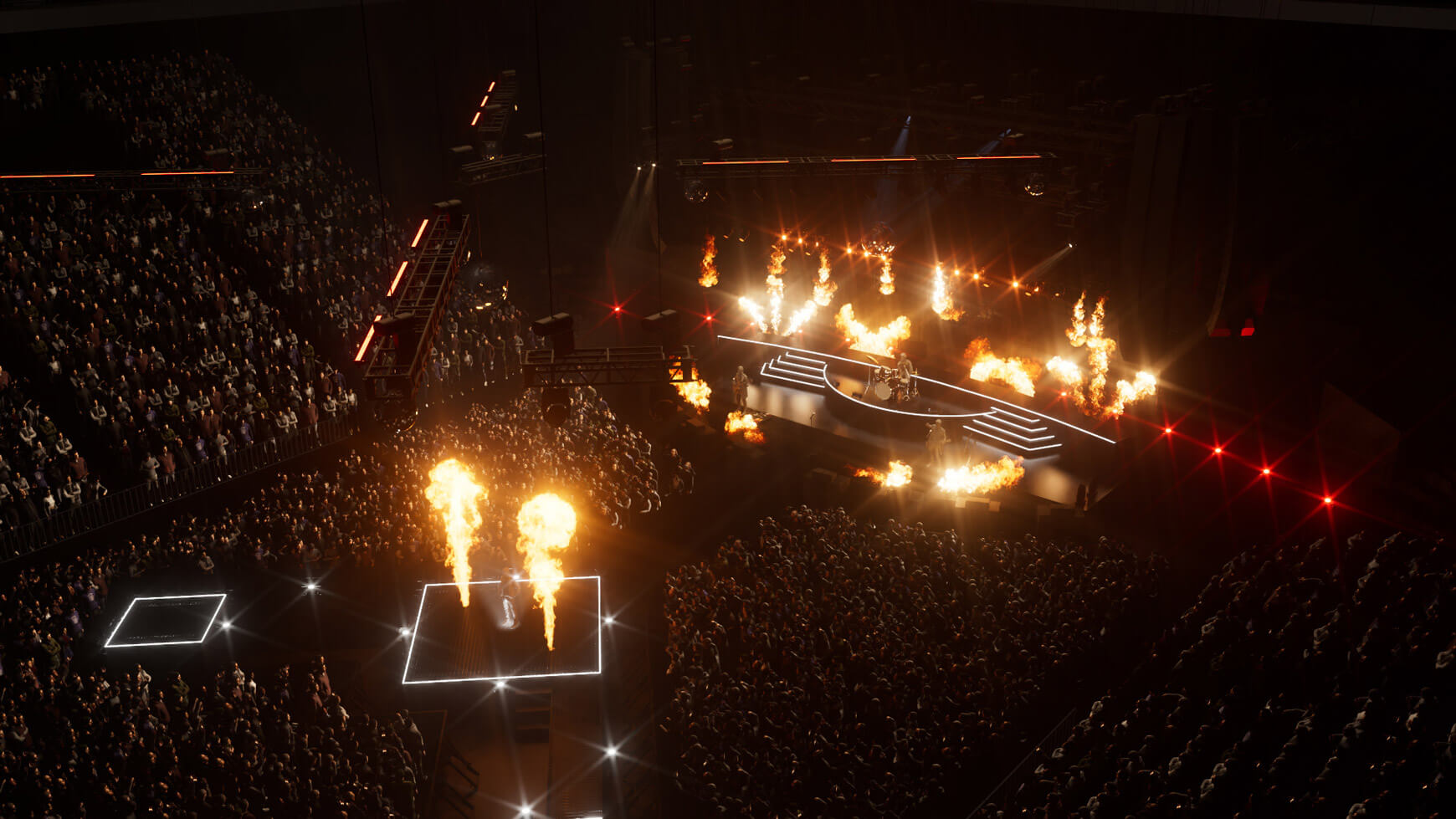 Concert: Stage Fire Bursts - The Pixel Lab