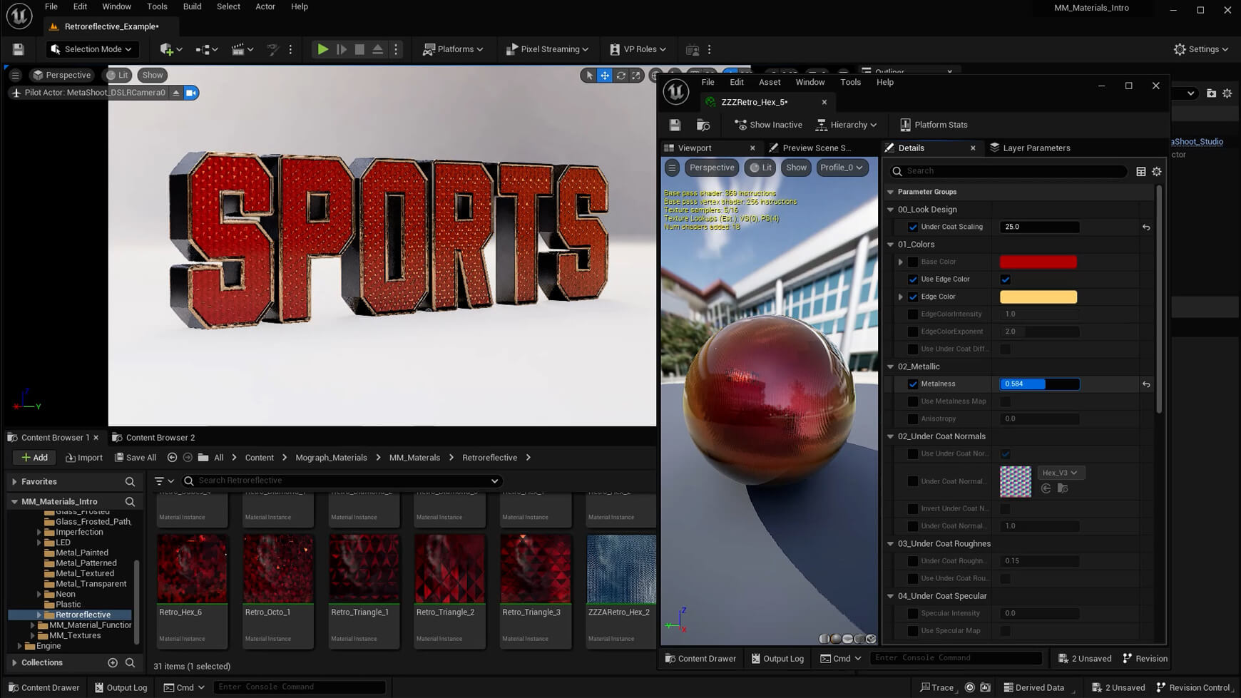 Unreal Engine Materials Textures for Motion Graphics