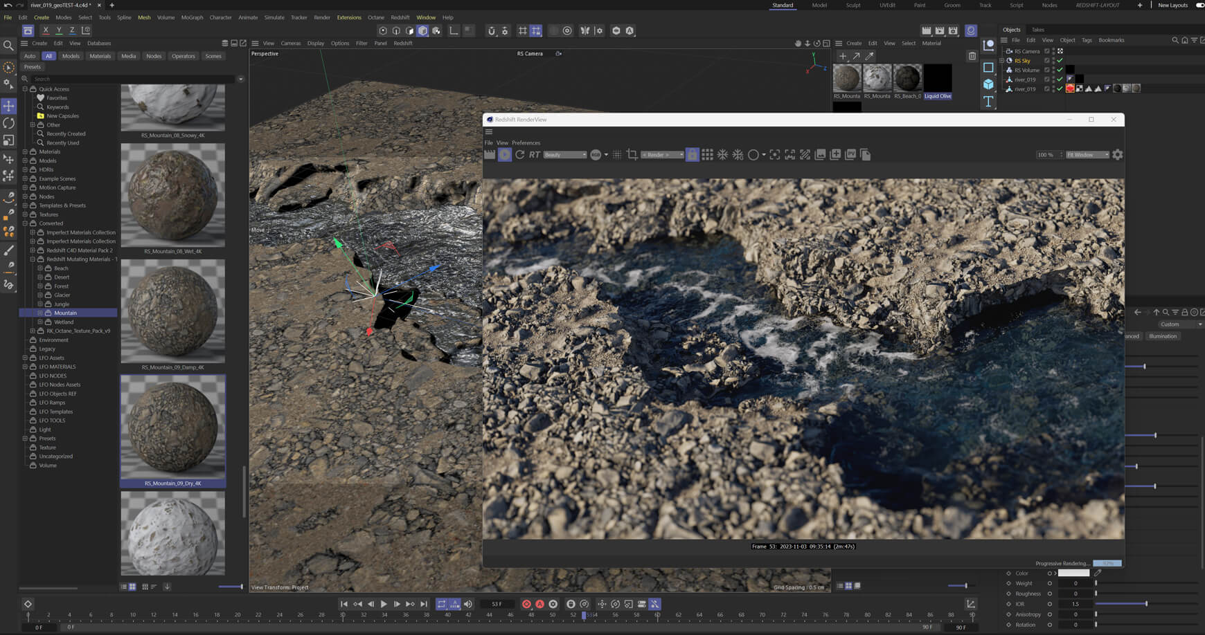 Rivers Fluid Effects Animation 3D Stream Water