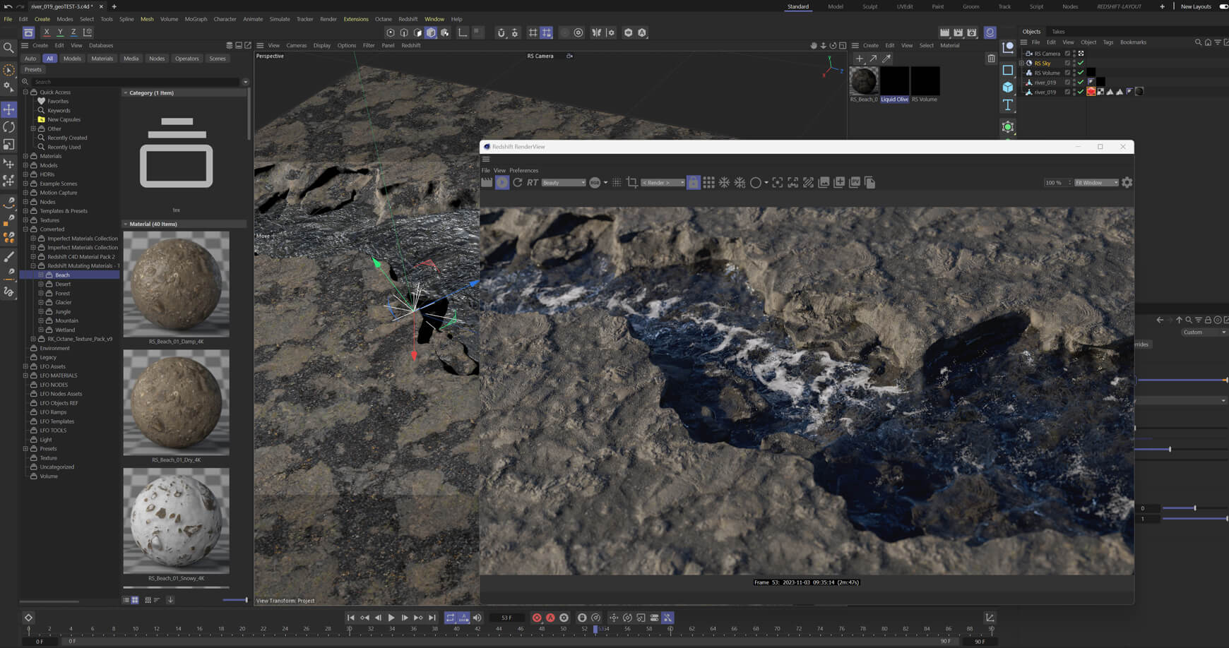 Rivers Fluid Effects Animation 3D Stream Water