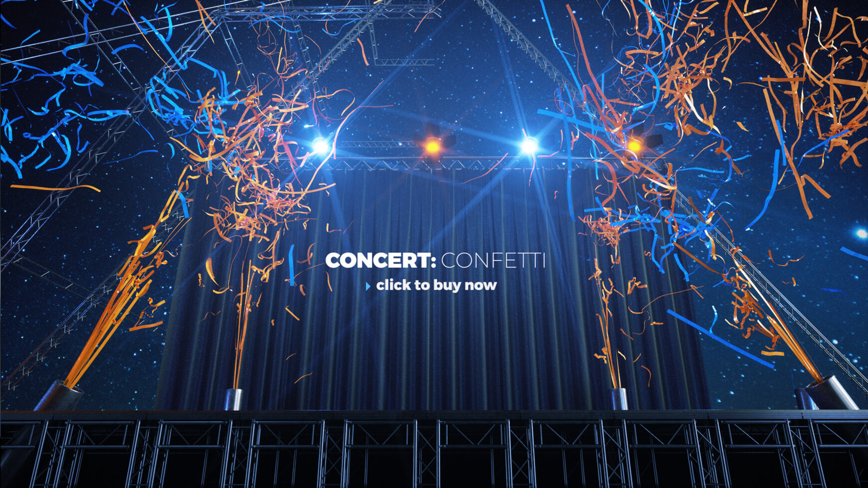 Concert Elements Confetti Pyro Live Stage