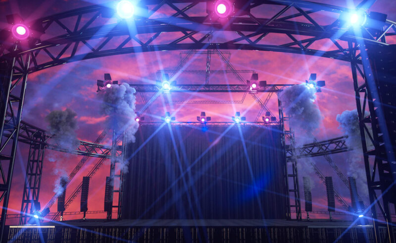 Free Cinema 4D 3D Model concert Live Stage Version 2
