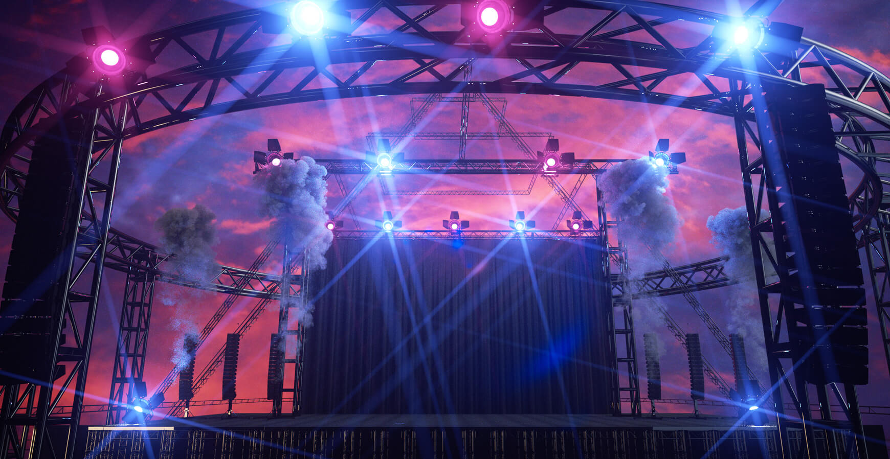 Free Cinema 4D 3D Model concert Live Stage Version 2