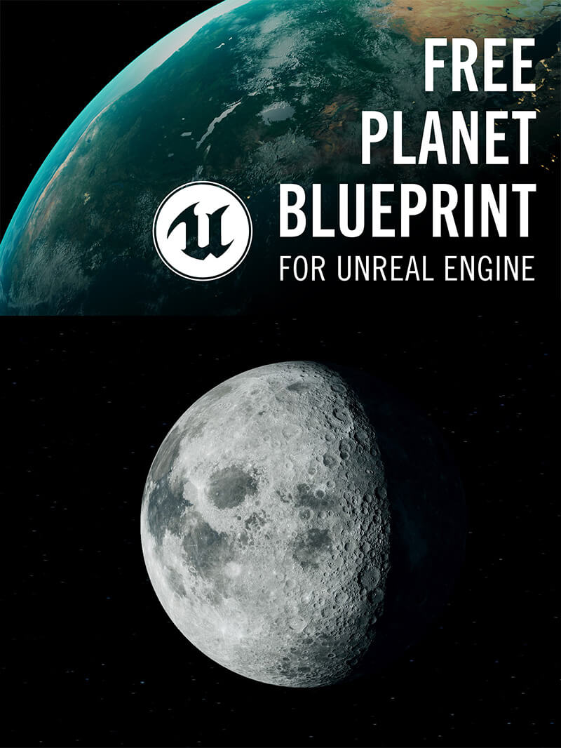 Free Unreal Engine UE Earth Globe Planet Blueprint