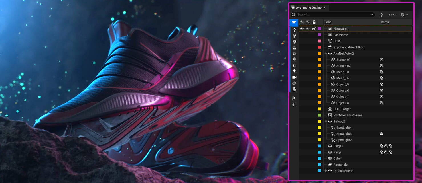 Unreal Engine Motion Design Outliner