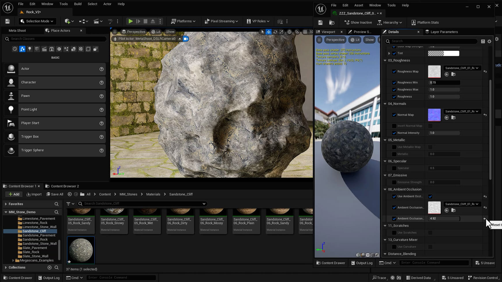 Unreal Engine Mutating Stones Materials Rock Textures