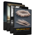 VDB Smoke Pack 4 Downwash Volumes VFX Assets 3D