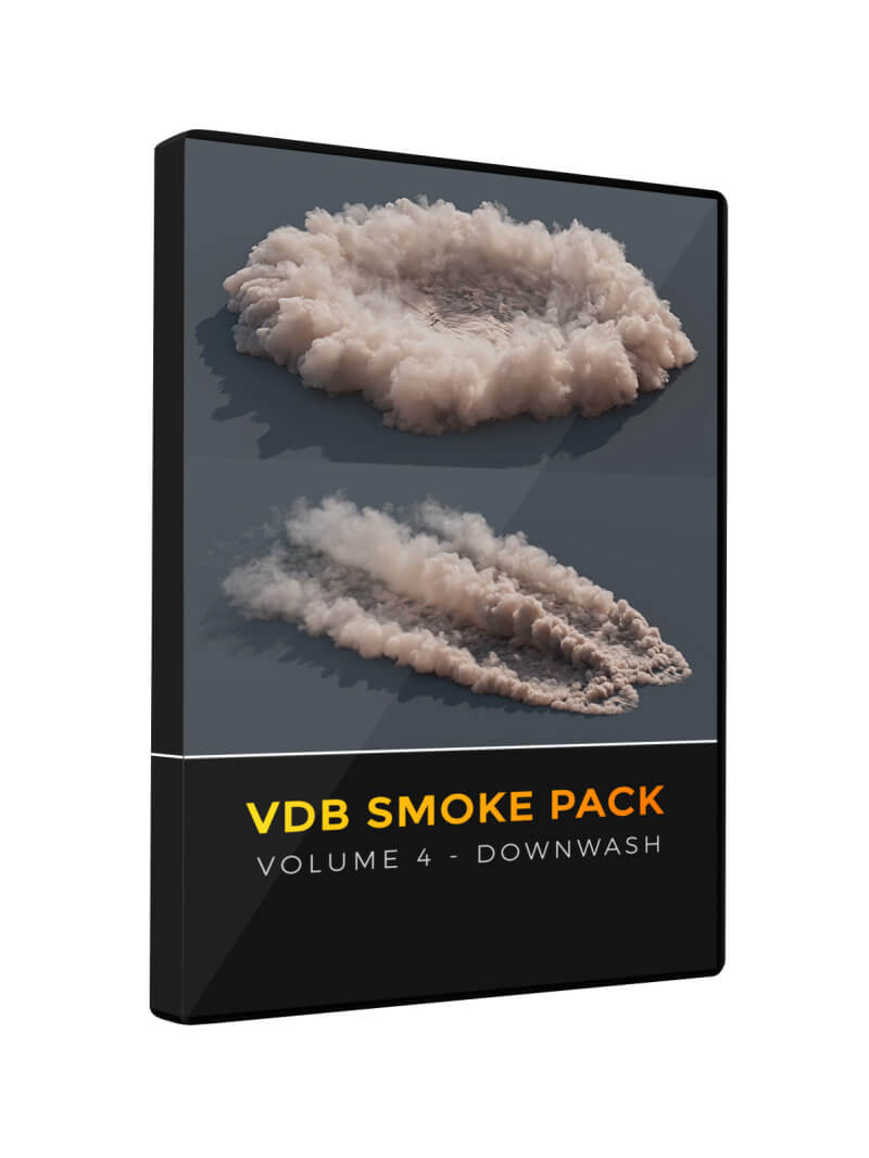 VDB Smoke Pack 4 Downwash Volumes VFX Assets 3D