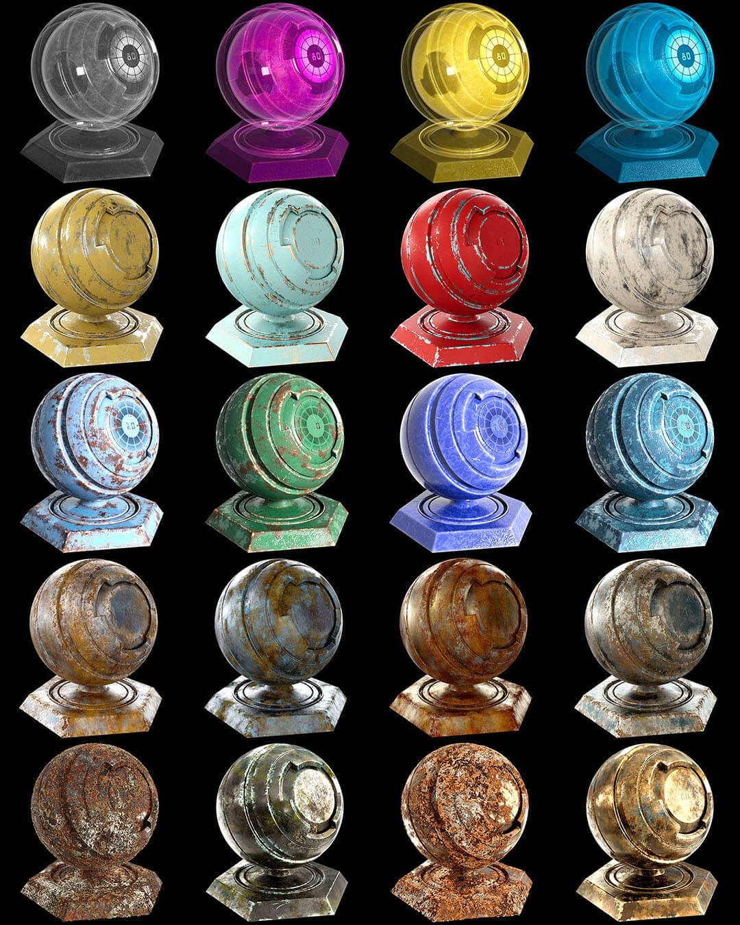 Metal Plastic Redshift RS Cinema 4D Textures