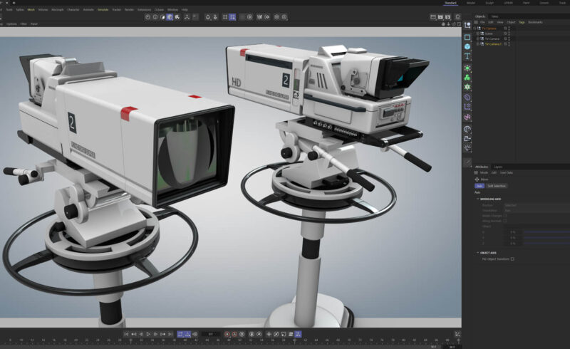 Free 3D Model Video Camera Broadcast TV Live