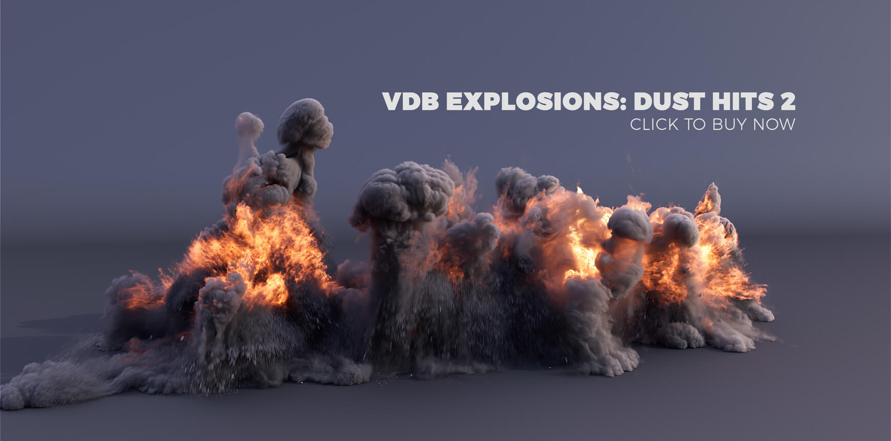 VDB Dust Hit Explosion 3D VFX Asset Animated