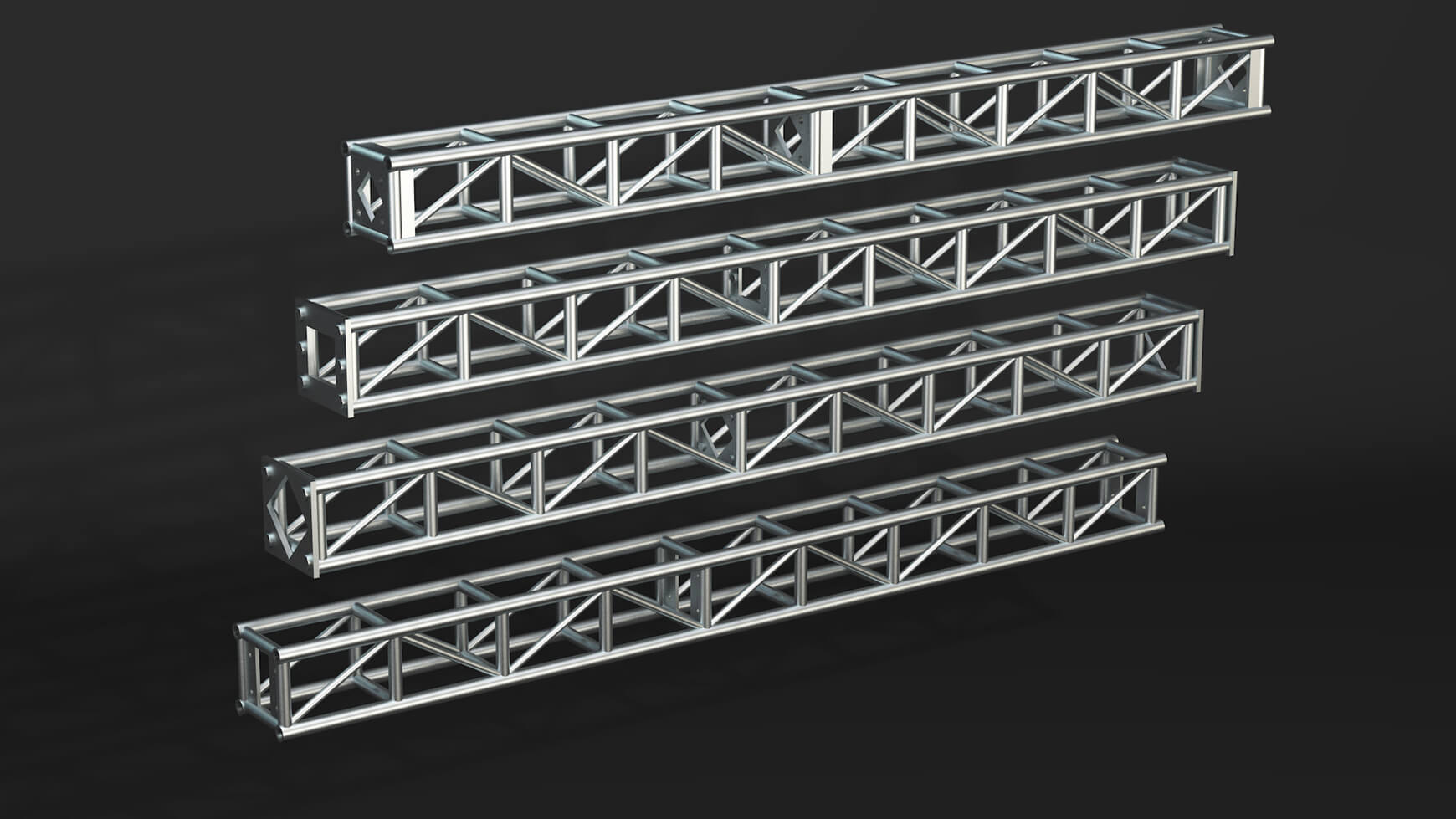 Free 3D Model Industrial Truss Beams Metal