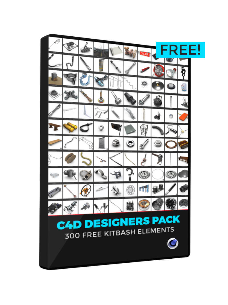 Free 3D Kitbash Designer Pack Models Cinema 4D C4D Maxon