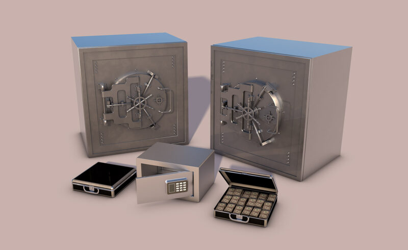 Free 3D Model Financial Bank Safe Vault Money Briefcase
