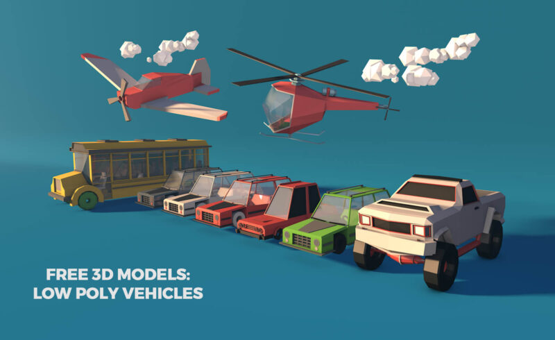 Free 3D Models Low Poly Vehicles