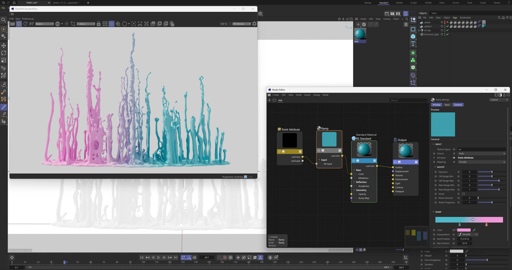 VFX Fluid Effects Liquid Splash Simulation Paint 3D Animation
