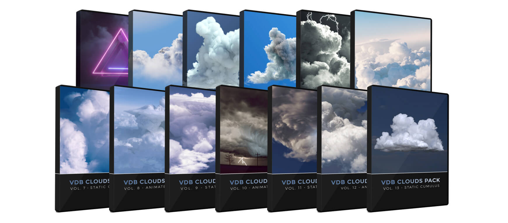 Cloud Bundle VDB VFX 3D Asset
