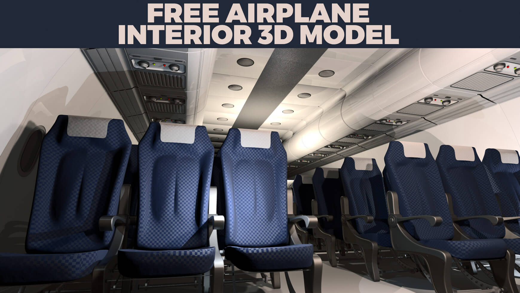Free 3D Interior Airplane Airline Seats Model