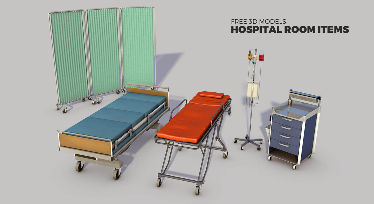 Free 3D Models Medical Hospital Room Items