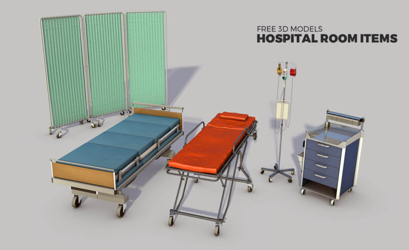 Free 3D Models Medical Hospital Room Items
