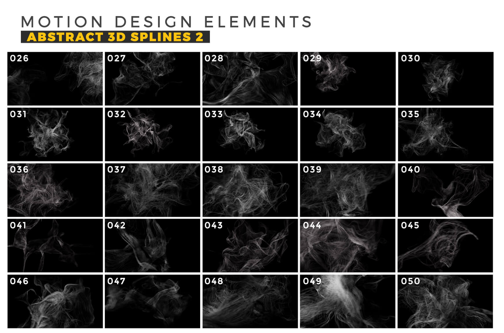 Motion Design Abstract Splines Volume 2