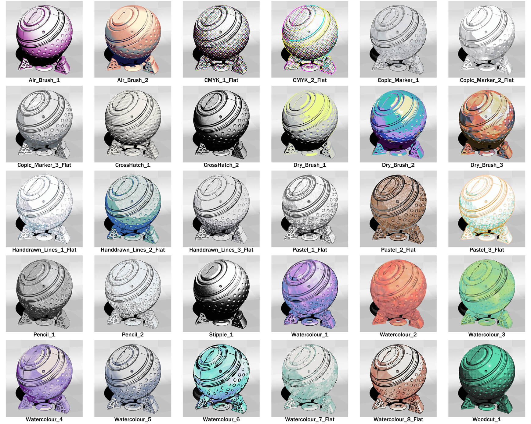 Toon Studio for Cinema 4D Redshift Toon Shaders Materials C4D