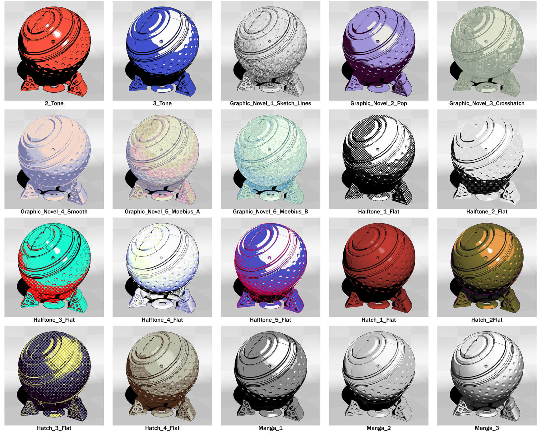Toon Studio for Cinema 4D Redshift Toon Shaders Materials C4D