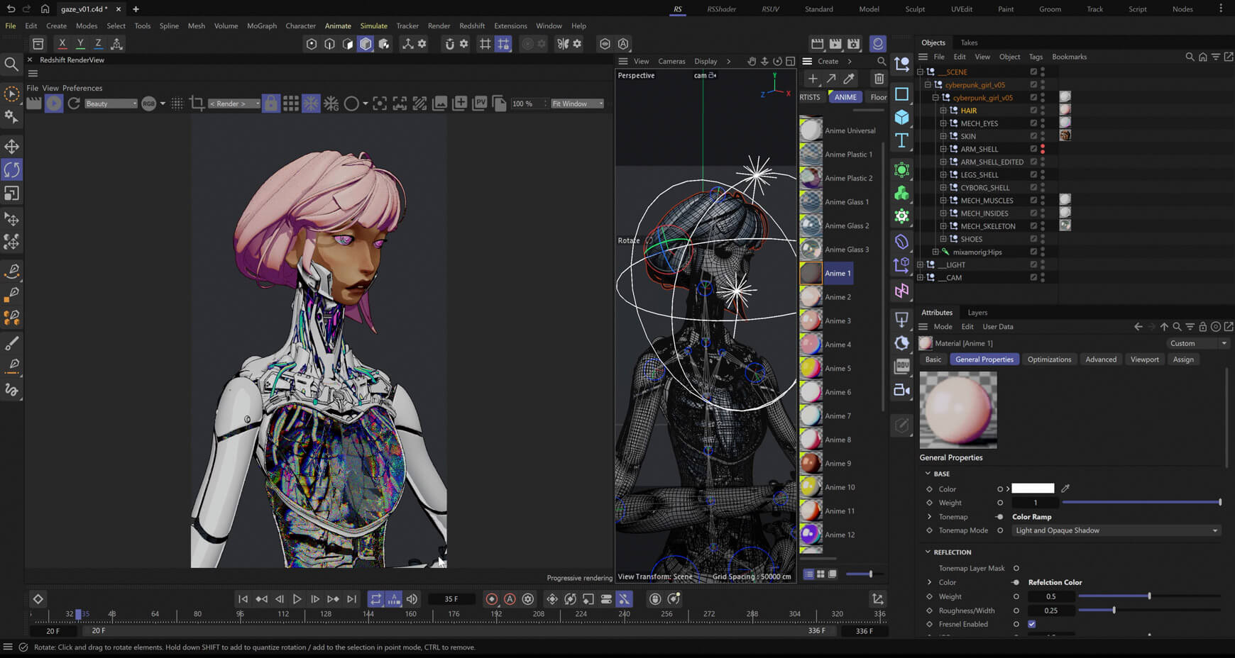 Toon Studio for Cinema 4D Redshift Toon Shaders Materials C4D