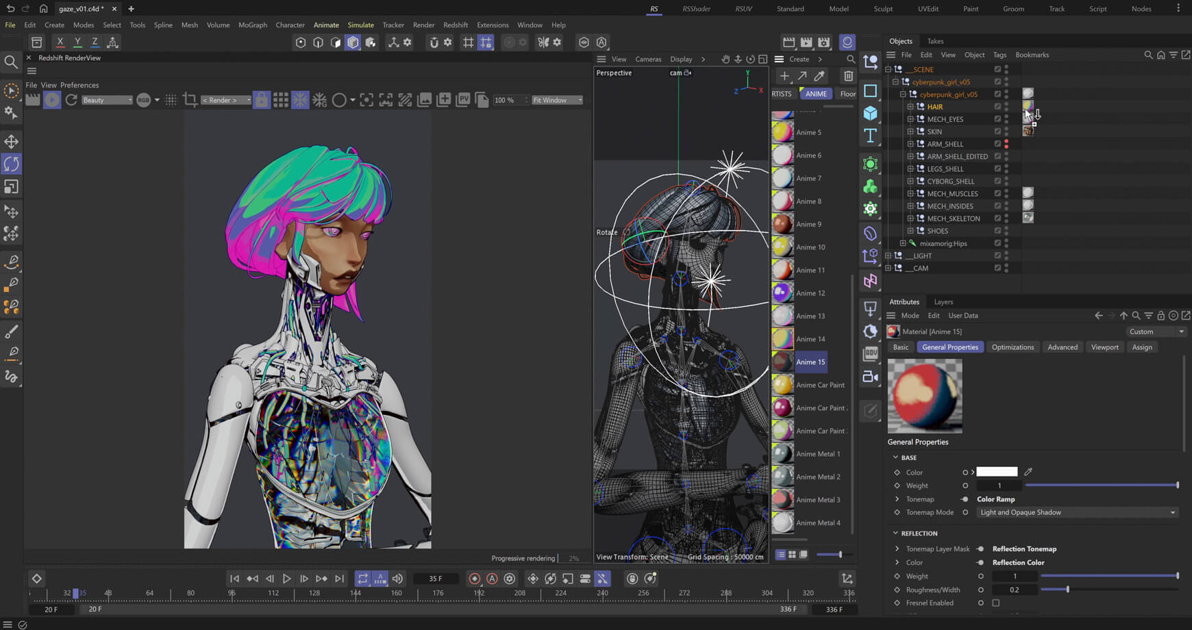 Toon Studio for Cinema 4D Redshift Toon Shaders Materials C4D