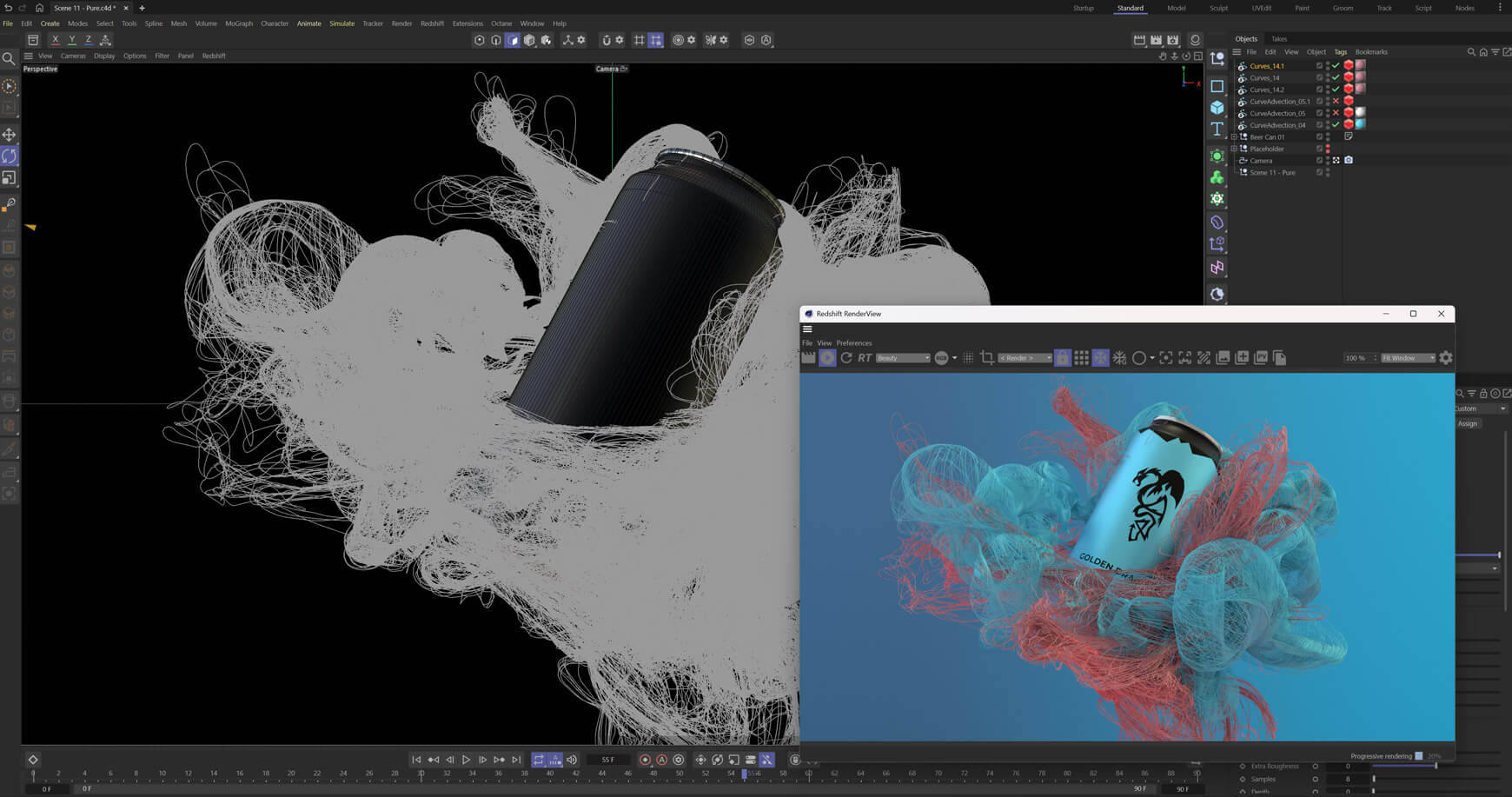 Motion Design Abstract Splines 3D