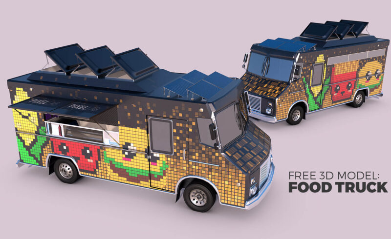 Free 3D Model Street Food Truck 3D