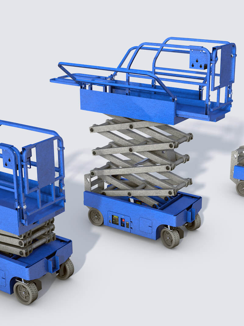 Free 3D Model Scissor Lift Rigged