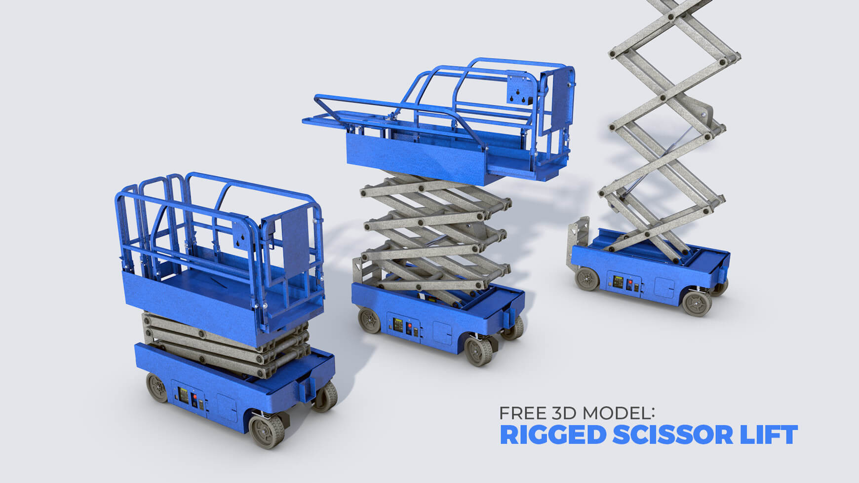 Free 3D Model Scissor Lift Rigged